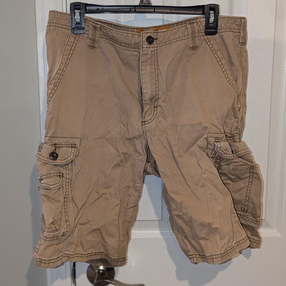 Lee Dungarees Khaki Cargo Shorts Size 34